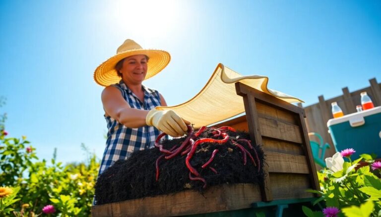 Keeping composting worms cool in the summer